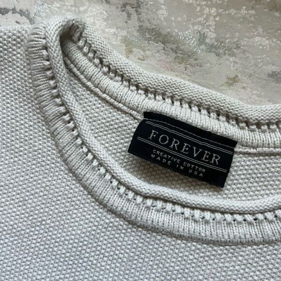 Forever creative Cotton 90s Y2K Knit Tee made in USA - Picture 8 of 11